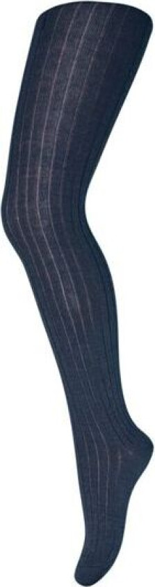 Basic Strømpebukse i Ull Ribb Marineblå