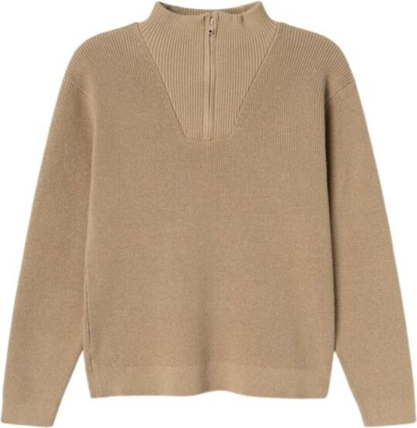 Name It - Genser Halfzip Nesolle Knit Weathered Teak