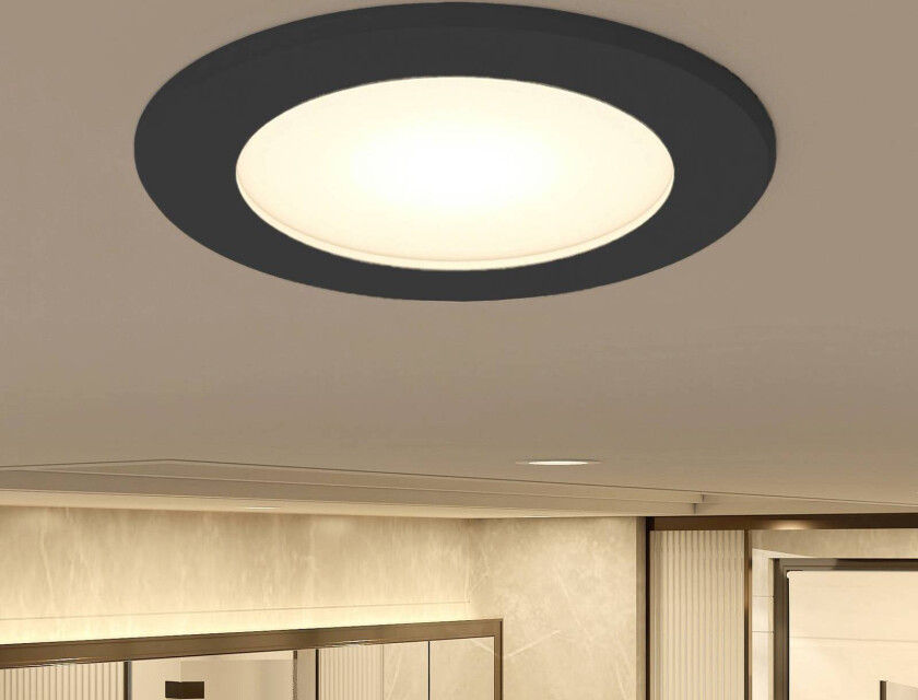 Prios LED innfelt spot Rida, svart, 9,7 cm, 7 W, CCT