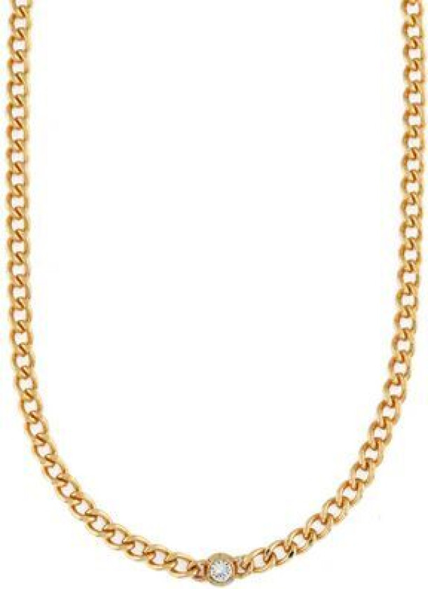Swarovski Stationed Chain Necklace - Crystal One Size