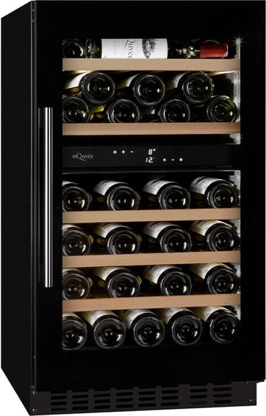 Innbyggbart vinskap - WineCave 800 50D Fullglass Black