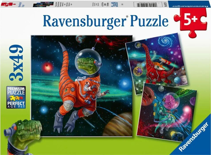 Puslespill 3X49 Dinosaurer I Verdensrommet Ravensb