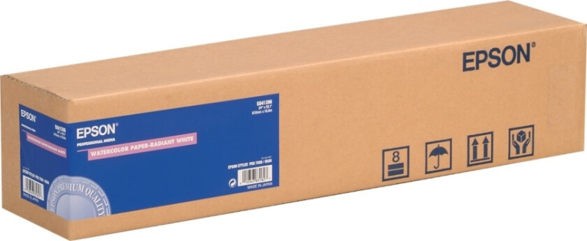 Bilde av Watercolor Paper - Matt - Strålende Hvit - Rull A1 (61,0 Cm X 18 M) - 190 G/M² - 1 Rull(Er) Vannfargeteksturpapir - For Surecolor Sc-P10000, P2