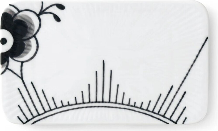 Black Fluted Mega serveringsbrett 15,5 cm