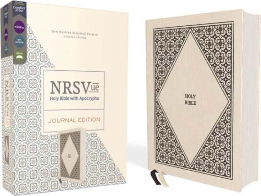 NRSVue, Holy Bible with Apocrypha, Journal Edition, Cloth over Board, Cream, Comfort Print av Zondervan