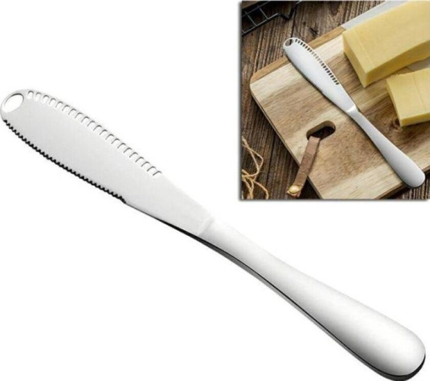 Creativehome Ag267c Kniv Med Huller For Hardt Smørstål 20Cm