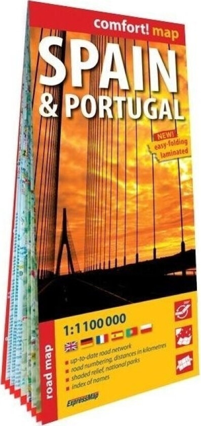 Expressmap Comfort! Kart Spania Og Portugal 1:1100 0000