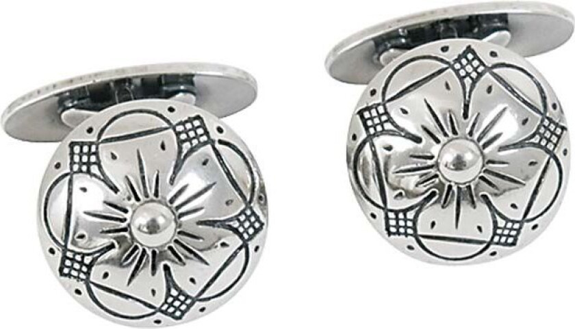 Mansjettknapper i 830 oksidert sølv