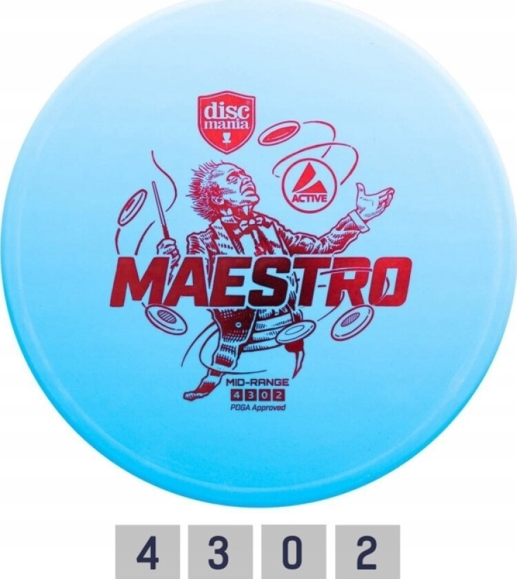 Blue Disc Golf Disc Midrange Driver Maestro Active Light Blue