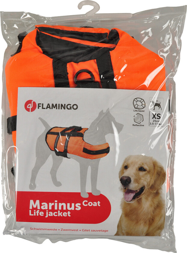 Flamingo redningsvest, oransje - Størrelse XS: ca. 25 cm rygglengde