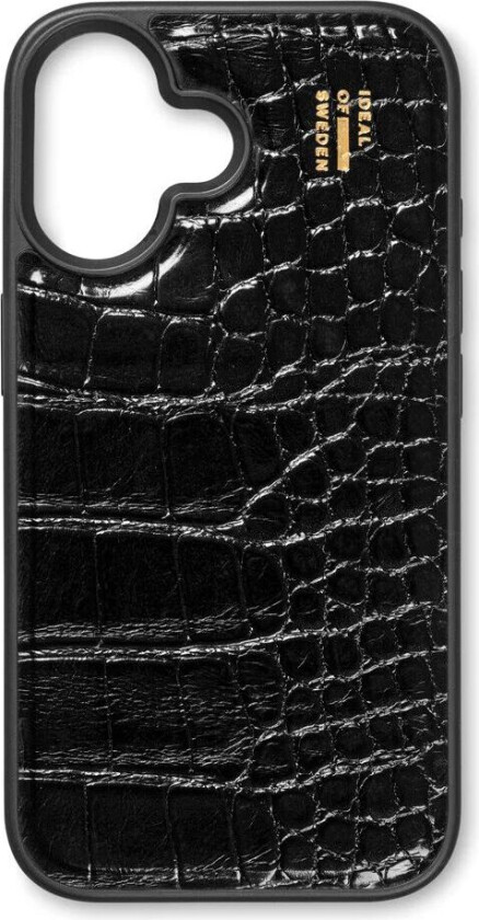iDeal Of Sweden iPhone 16 Vegan Leather Deksel - Black Croco