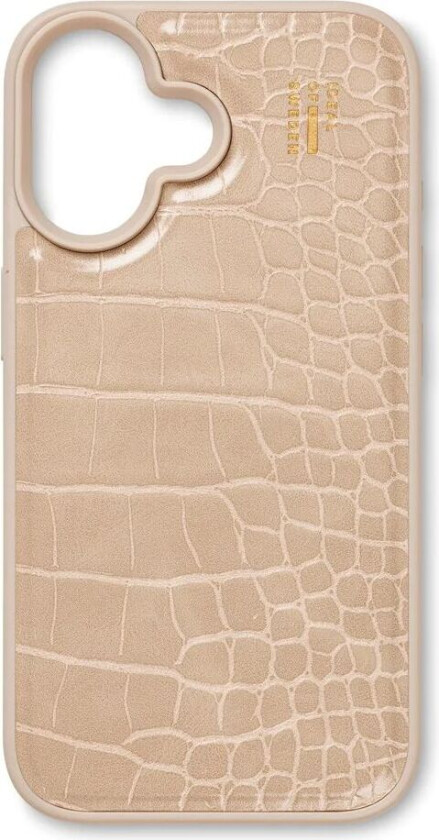 iDeal Of Sweden iPhone 16 Vegan Leather Deksel - Warm Beige Croco