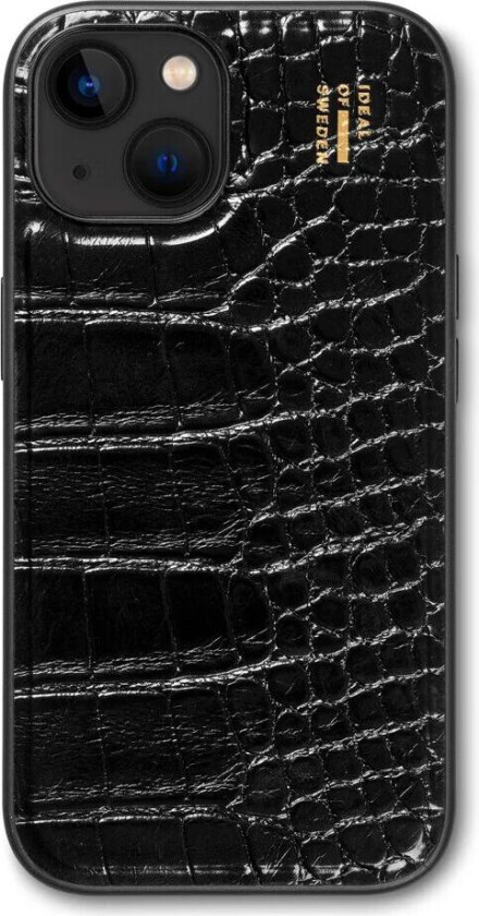 iDeal Of Sweden iPhone 15 Vegan Leather Deksel - Black Croco
