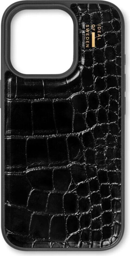 iDeal Of Sweden iPhone 16 Pro Vegan Leather Deksel - Black Croco