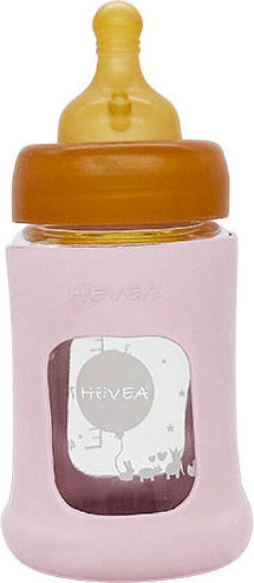 Bilde av Baby Glass tåteflaske Wide Neck 150ml Powder Pink - 1 Stk