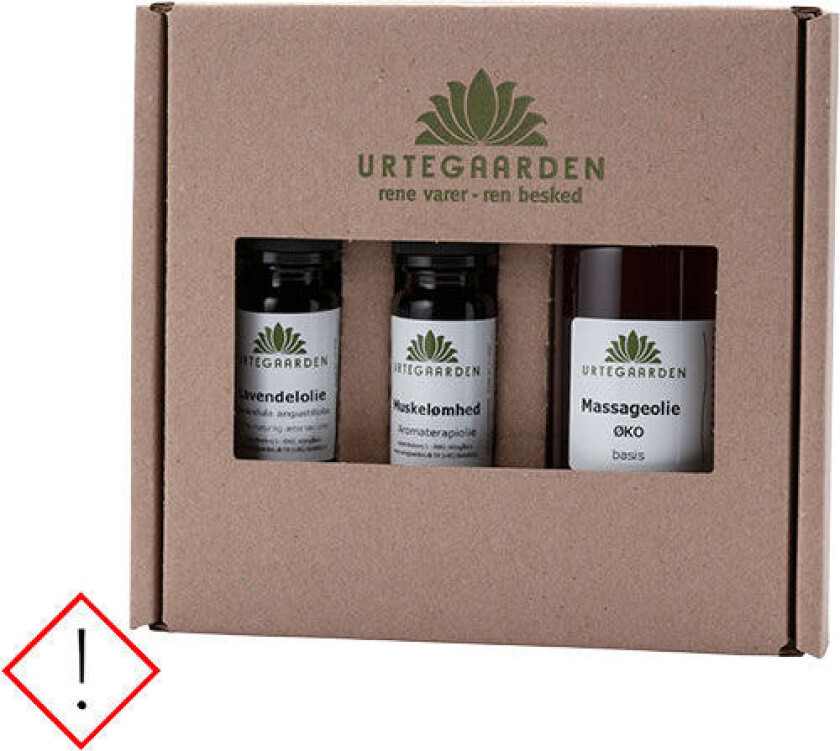 Massasjesett basis 10 ml Lavendel, 10 ml muskelømhet + 100 ml massasjeolje - 1 Pakker