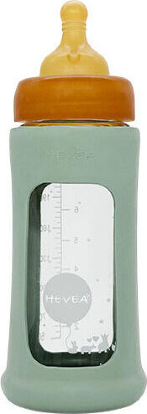 Baby Glass tåteflaske Wide Neck 250ml Seafoam Blue - 1 Stk