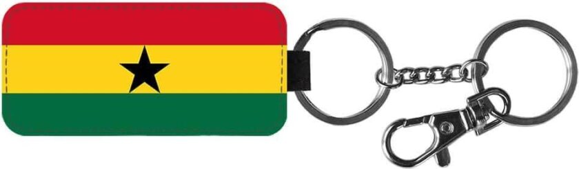 Ghana Flagga Nøkkelring