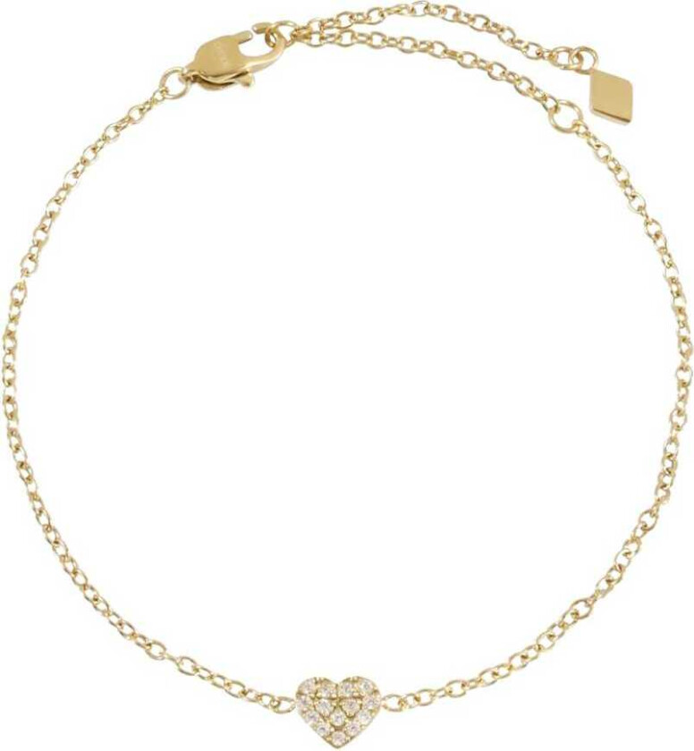 Crystal Heart Bracelet Gold