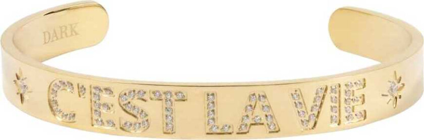 C'est La Vie Crystal Cuff Gold
