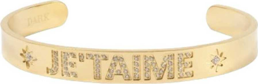 Je T'aime Crystal Cuff Gold