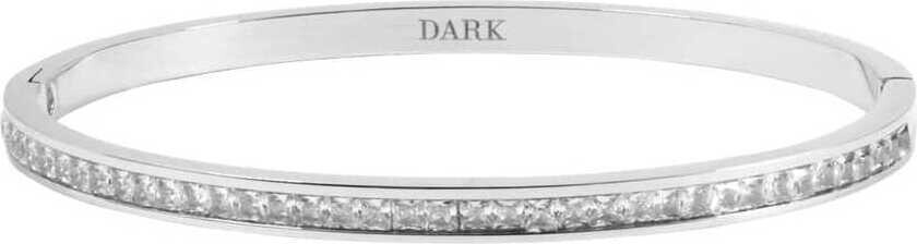 Crystal Bangle Thin Silver