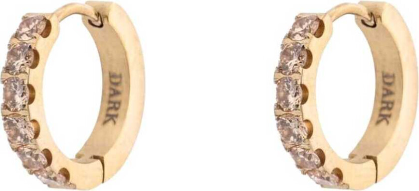 Crystal Hoops 15mm Champagne