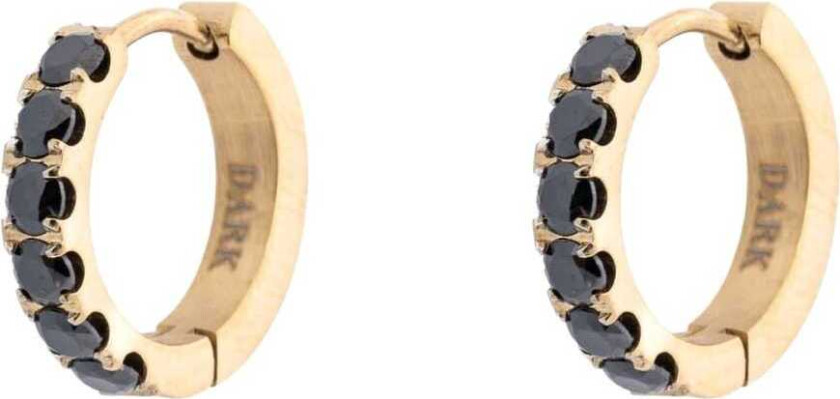 Crystal Hoops 15mm Black