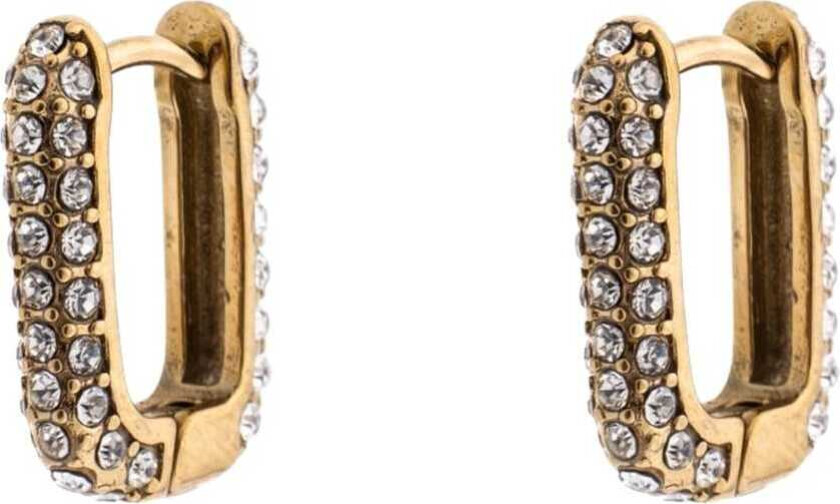 Full Bling Square Hoops Crystal