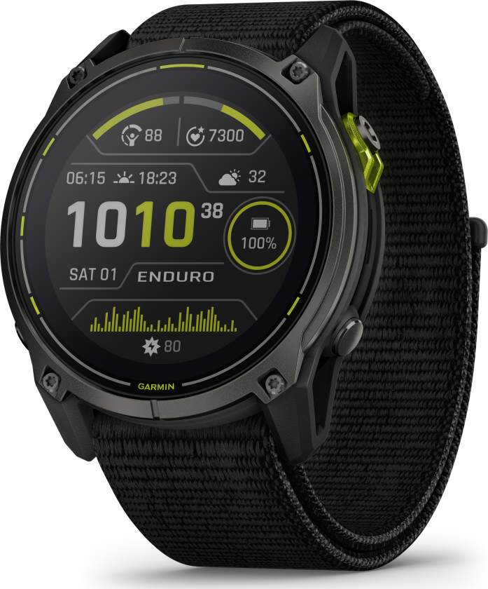 Enduro 3 Carbon Grey Dlc Titanium/black Ultrafit Nylon Strap OS