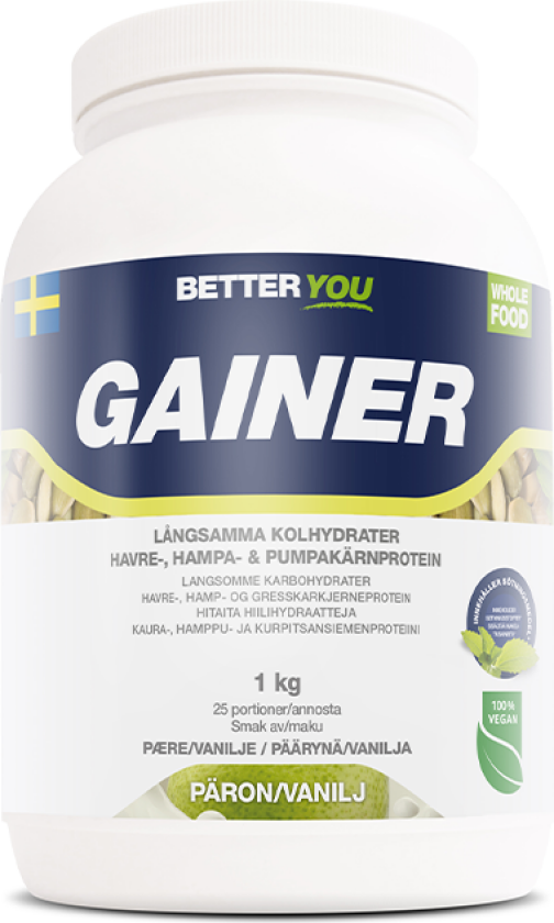 Whole Food Gainer Pære/Vanilje 1 kg