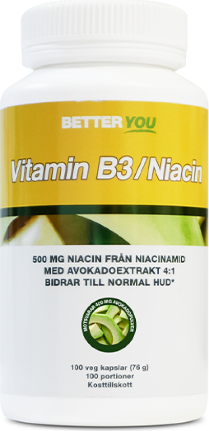 Vitamin B3 Niacin 100 Kapsler