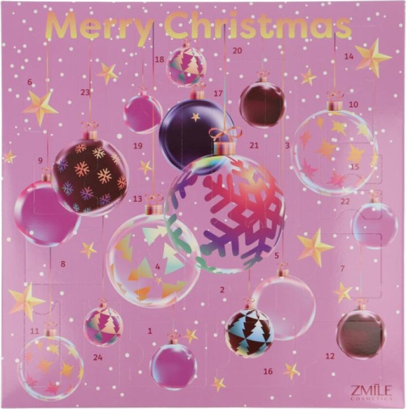 Advent Calendar 24 Windows Square '3D Christmas balls'