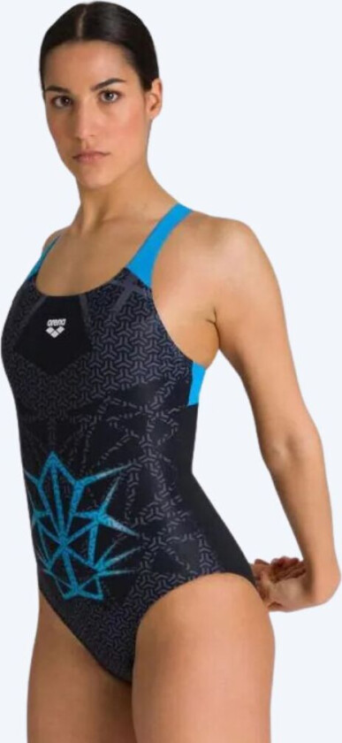 badedrakt til damer - OG Swim Pro Back - Svart/lyseblå - Badedrakter for damer - Svømmedrakt