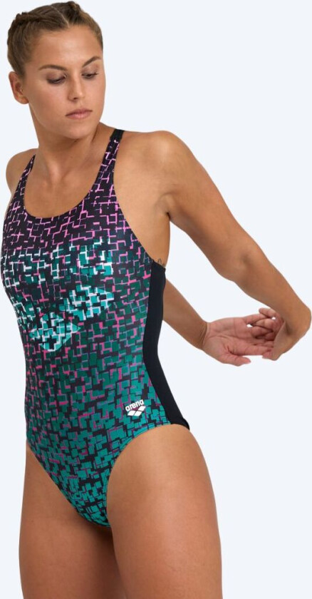 badedrakt til damer - Frame - Svart/multifarget - Badedrakter for damer - Svømmedrakt