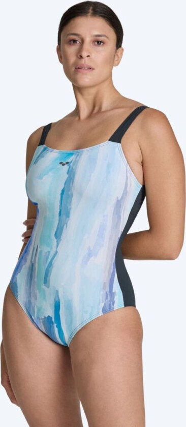 badedrakt med innlegg til damer - Simona - Lyseblå/svart - Badedrakter for damer - Bryst support
