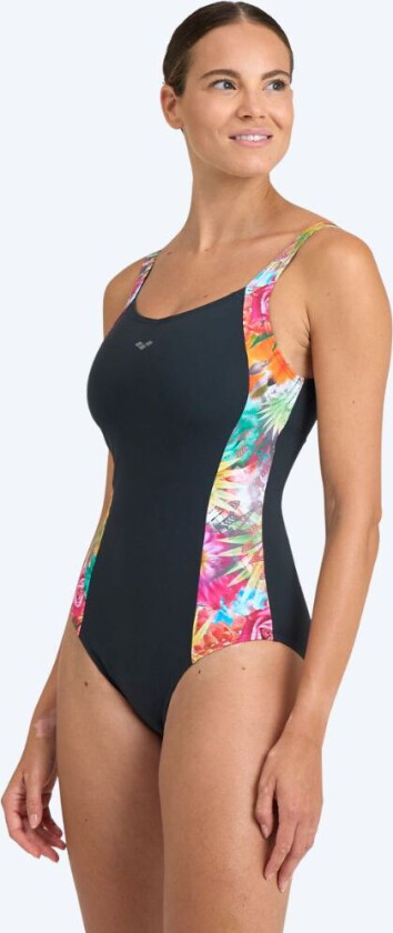 badedrakt med innlegg til damer - Paola - Svart/multifarget - Badedrakter for damer - Bryst support