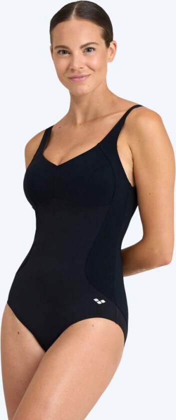 badedrakt med innlegg til damer - Manuela - Svart - Badedrakter for damer - Bryst support