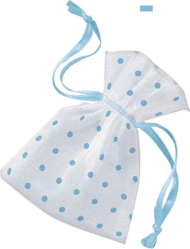 Gavepose, organza -Blå- pk/6