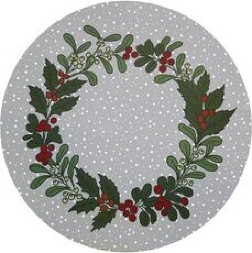 Bordbrikke med trykt julemotiv Krans ø 38 cm