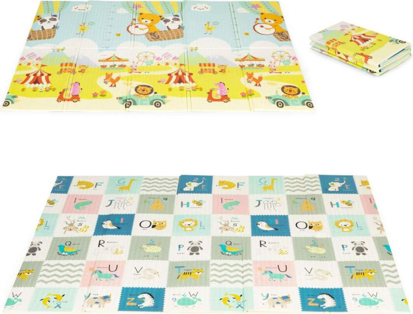 Pedagogisk skummatte, dobbeltsidig, sammenleggbar, stor bag ECOTOYS