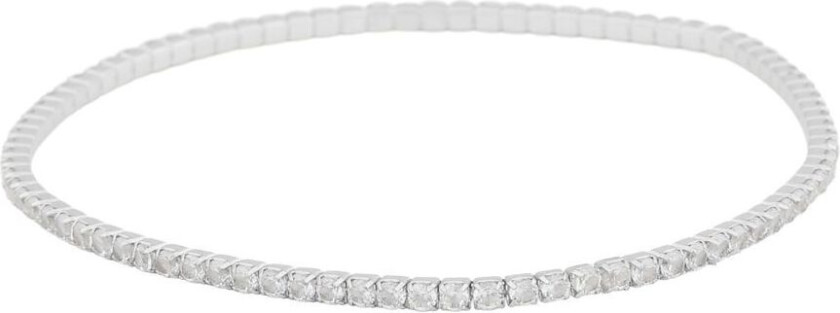 Snö of Sweden Wiz, Armbånd elastisk i forsølvet messing med zirkonia i størrelse M/L = 18 cm