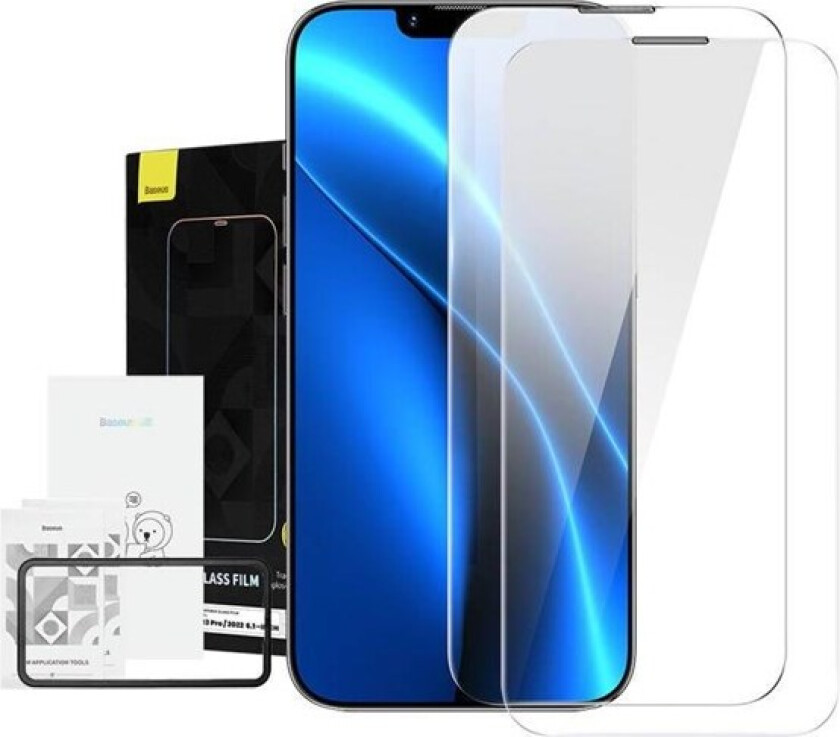 Crystal tempered glass with 0.3mm anti-dust coating for iPhone 14/13/13 Pro (2pcs)