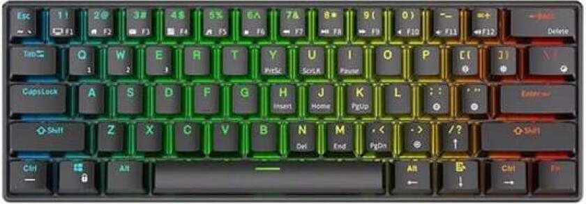 Mechanical keyboard RK61 RGB brown switch (black) - Gamingtastatur - Svart