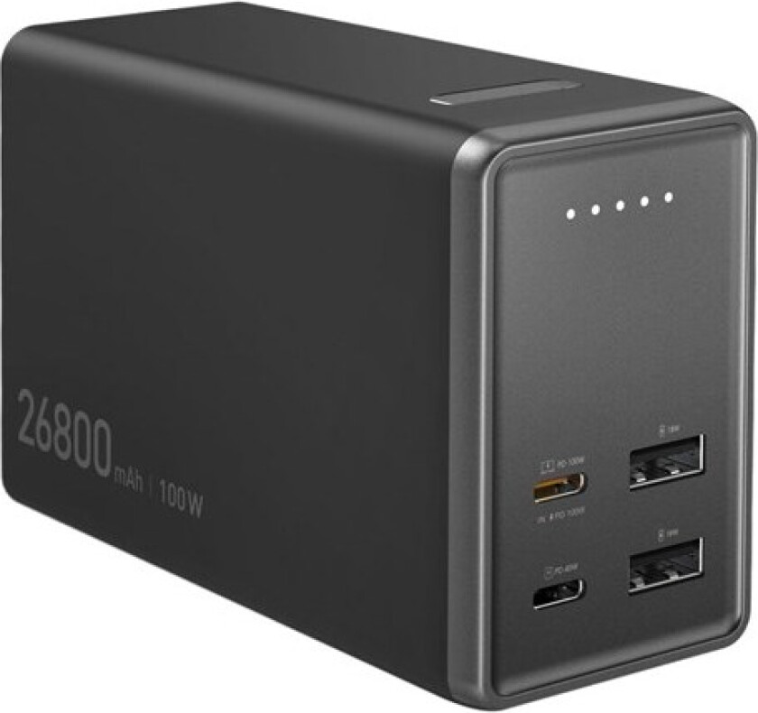 PD 100W 4-PORT Nødlader - 26800 mAh