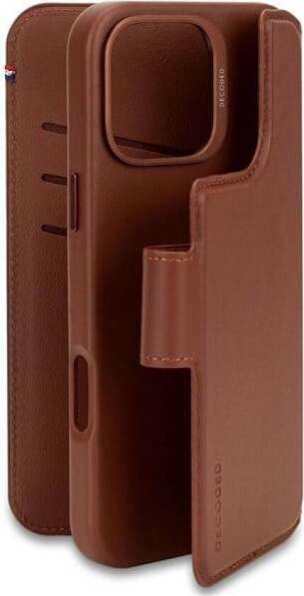 Leather Detachable Wallet tan - iPhone 16 Pro Max