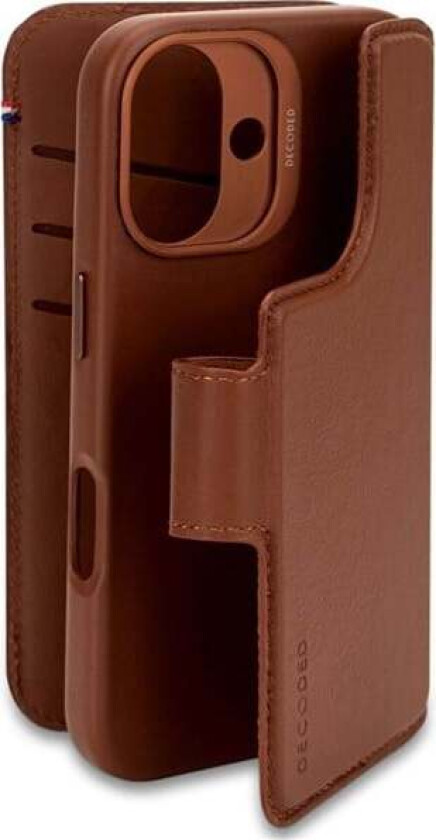 Leather Detachable Wallet tan - iPhone 16