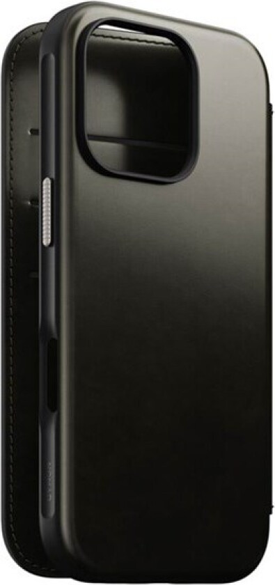 Leather Folio green chrome - iPhone 16 Pro