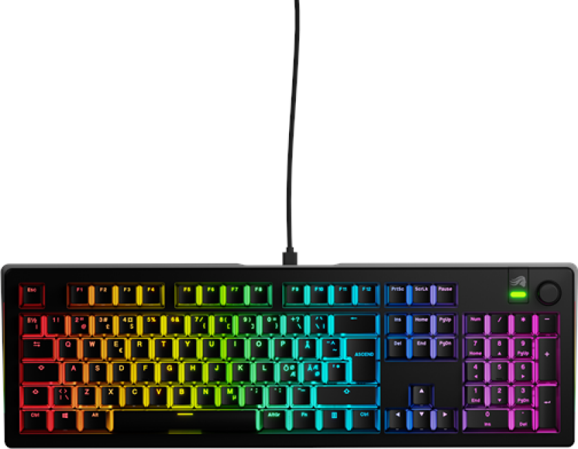 GMMK 3 100% Black - Pre-Built - Fox Linear - Gamingtastatur - Nordisk - Svart