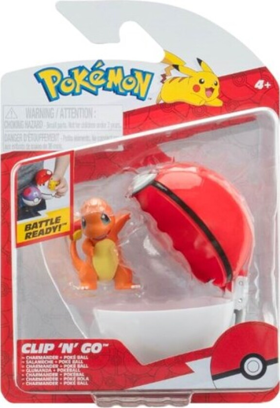 CLIP N GO CHARMANDER WITH POKE BALL